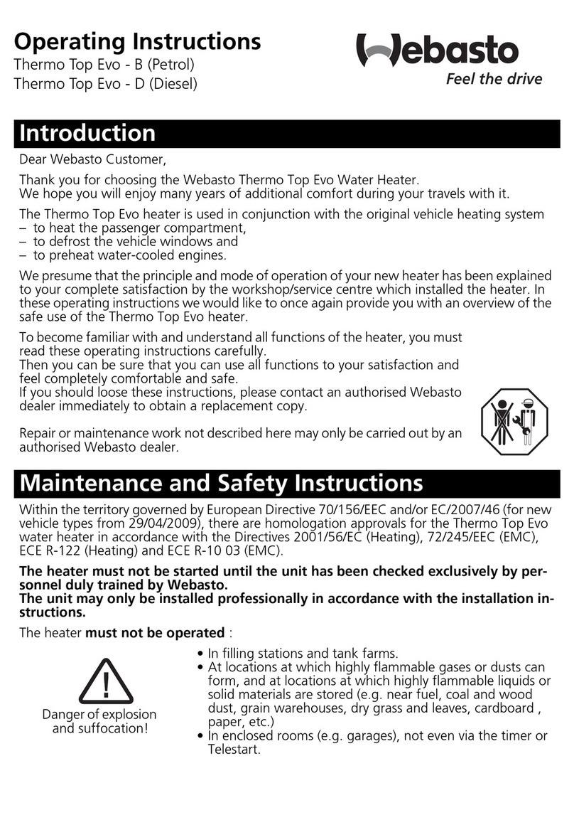 Webasto Thermo Top Evo - B operating instructions