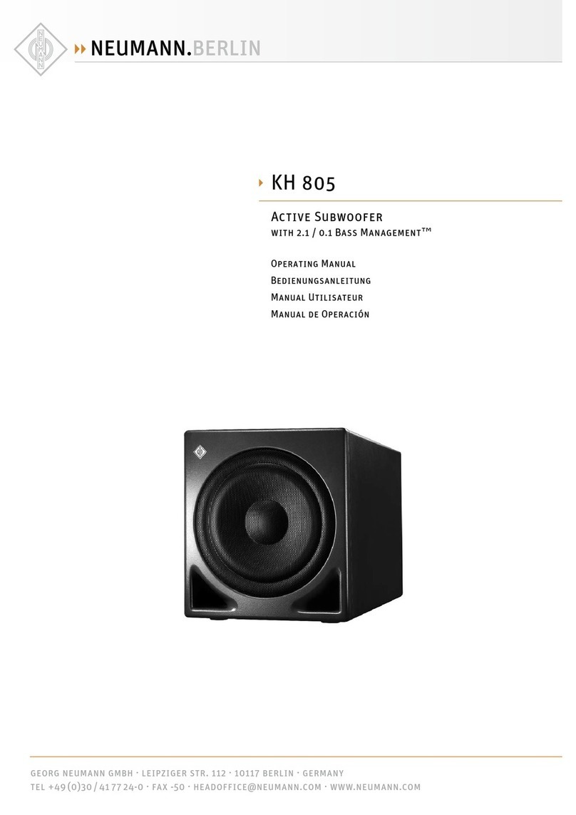 Neumann.Berlin KH 805 operating manual