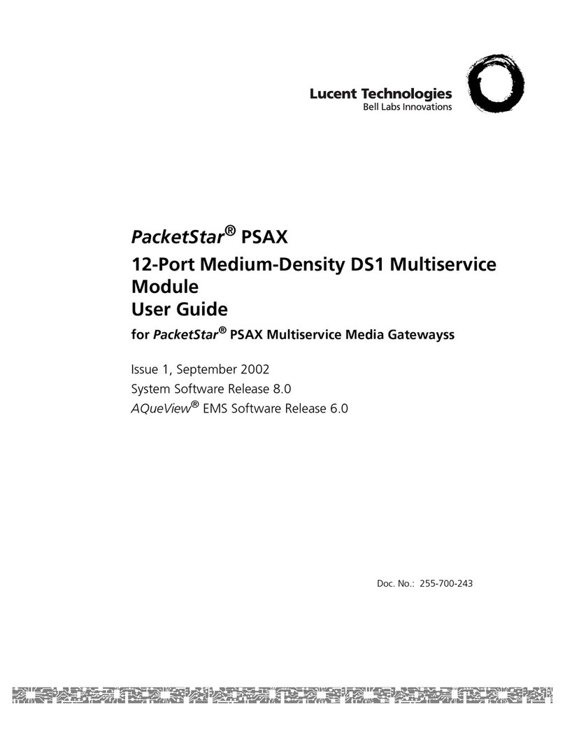 Lucent Technologies PacketStar PSAX User manual Lucent Technologies PacketStar PSAX User manual