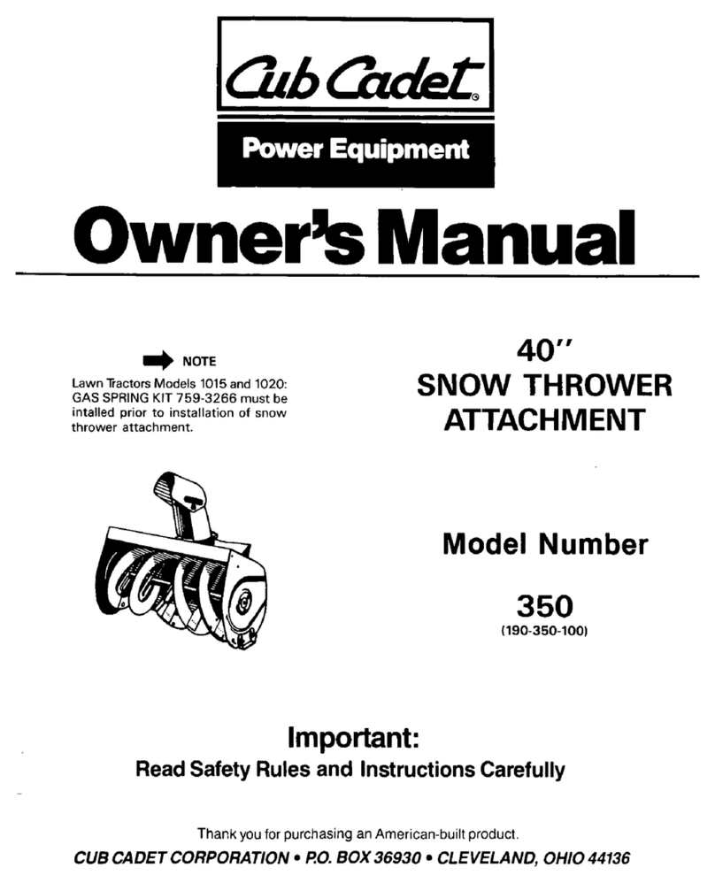 Cub Cadet CC 350 User manual