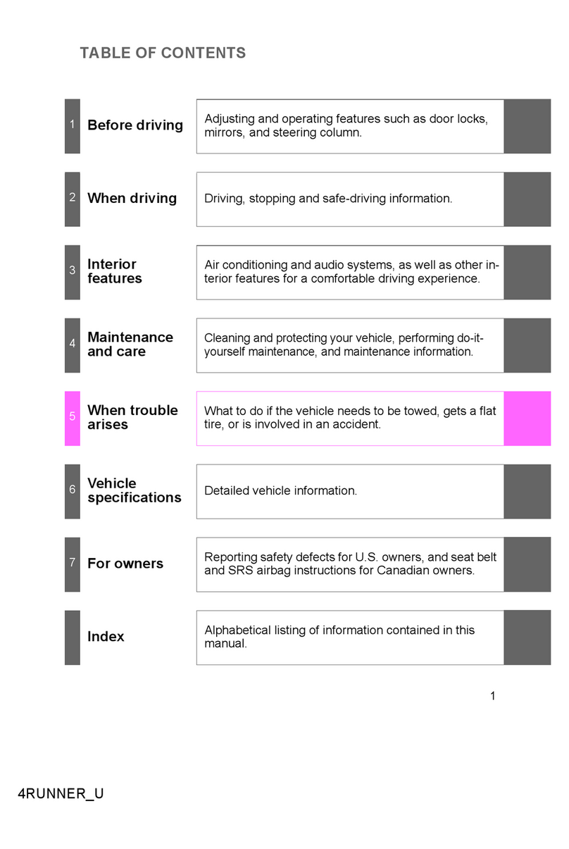 Toyota 4RUNNER 2012 manual
