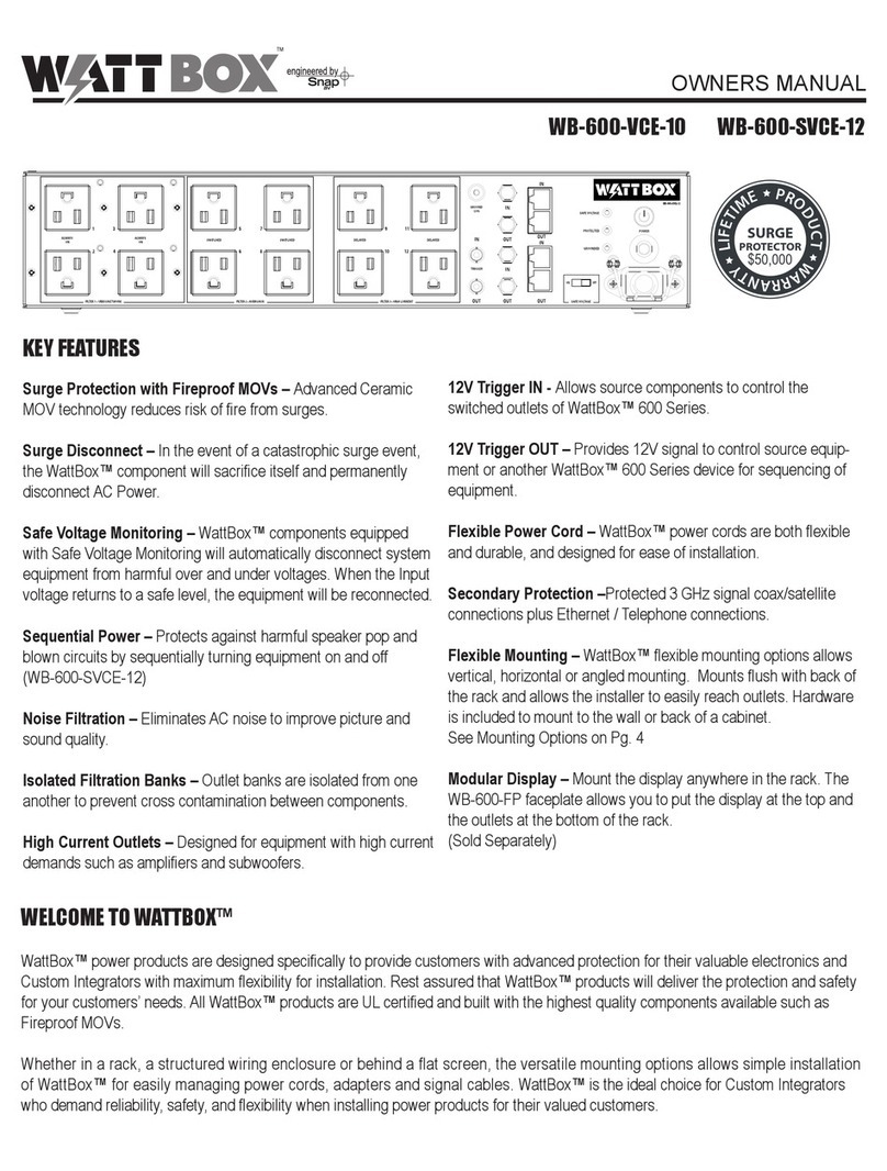 watt box WB-600-VCE-10 owner's manual