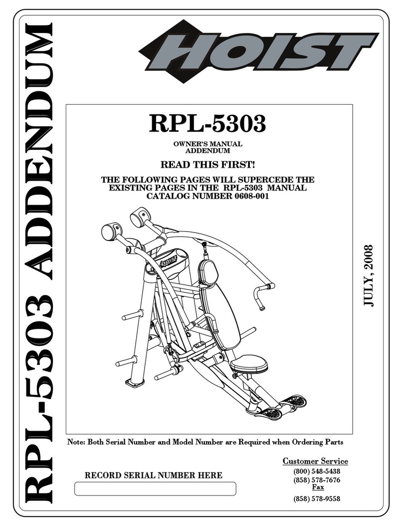Hoist Fitness RPL-5303 owner's manual