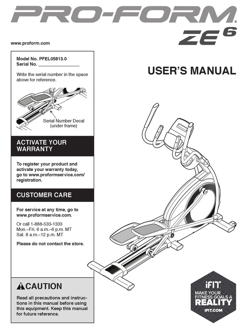 Pro-Form ZE 6 User manual