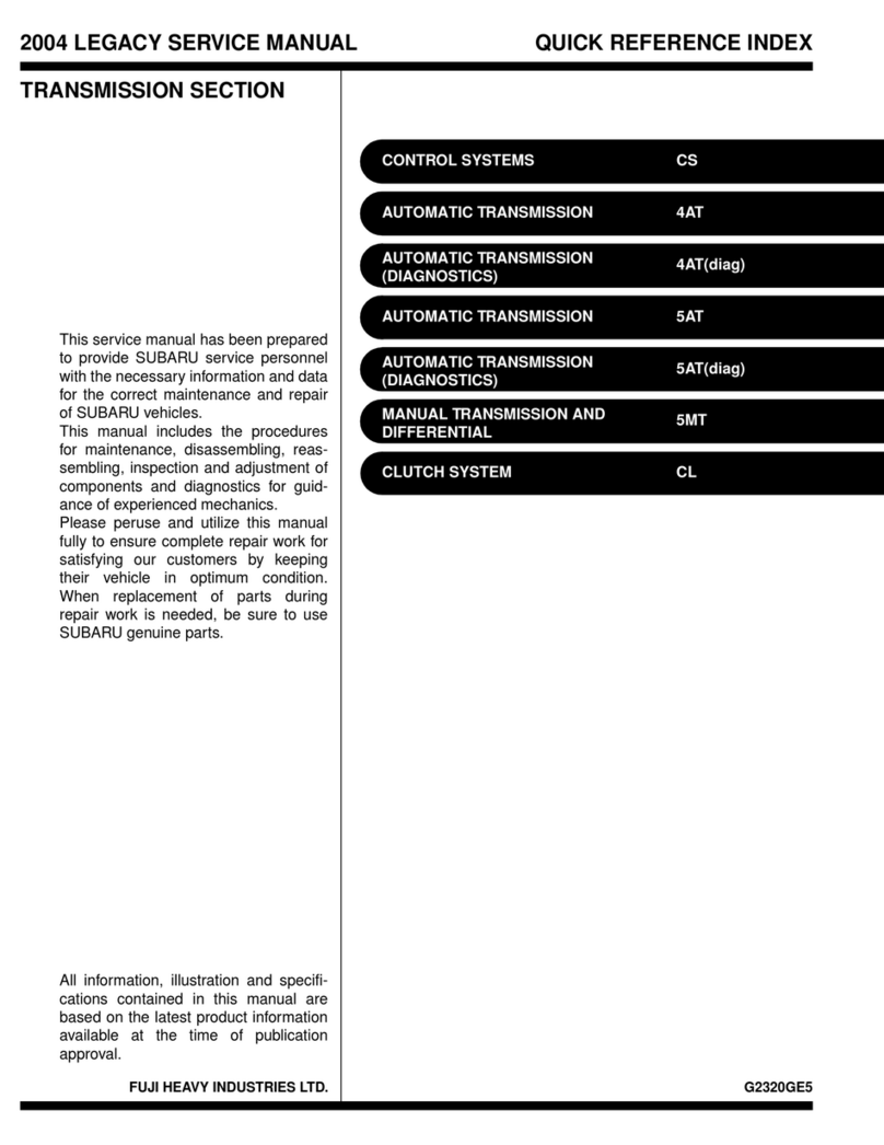 Subaru 2004 LEGACY User manual Subaru 2004 LEGACY User manual