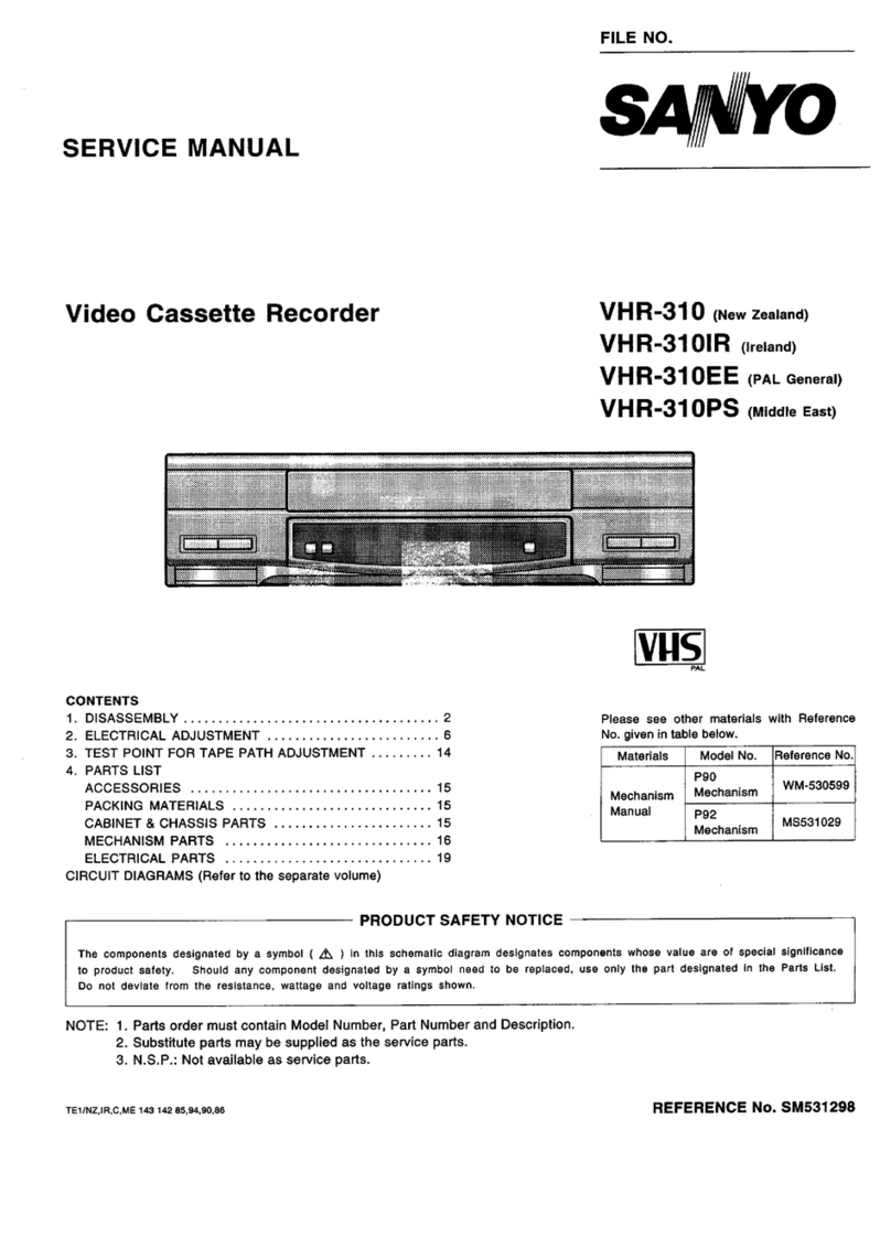 Sanyo VHR-310 User manual