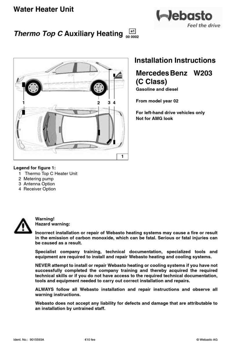 Webasto Thermo Top C installation instructions