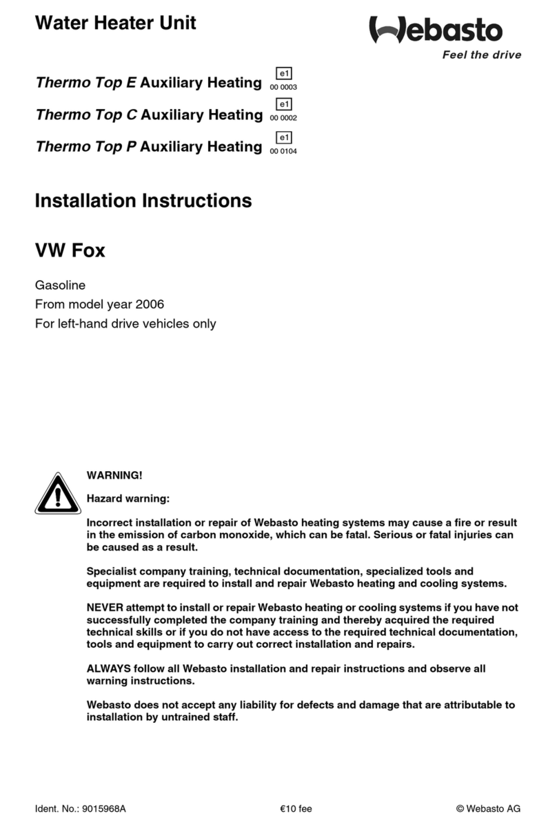 Webasto Thermo Top E installation instructions