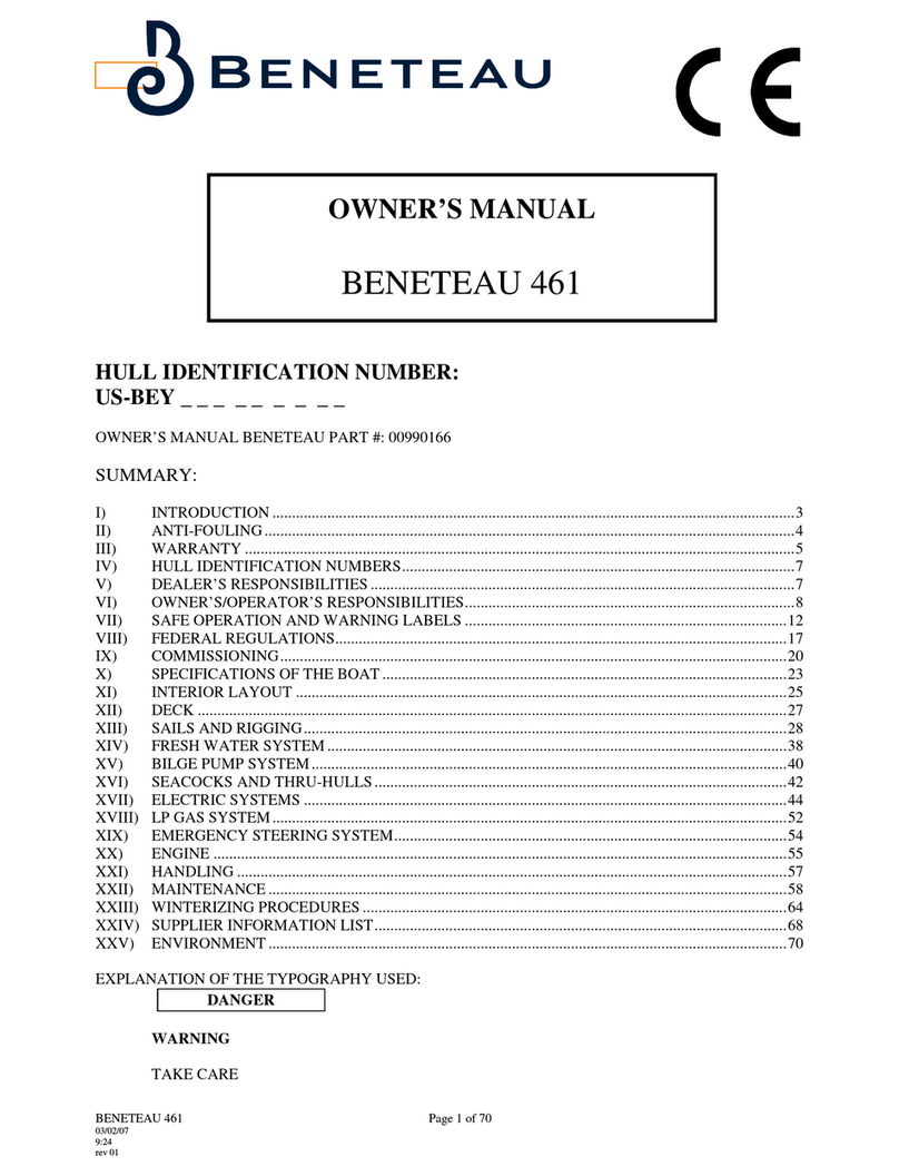 BENETEAU 461 owner's manual