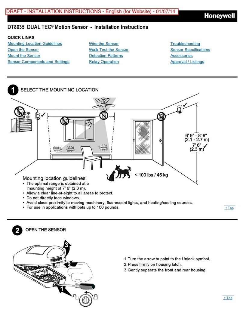 Honeywell DT8035 Dual Tec User manual