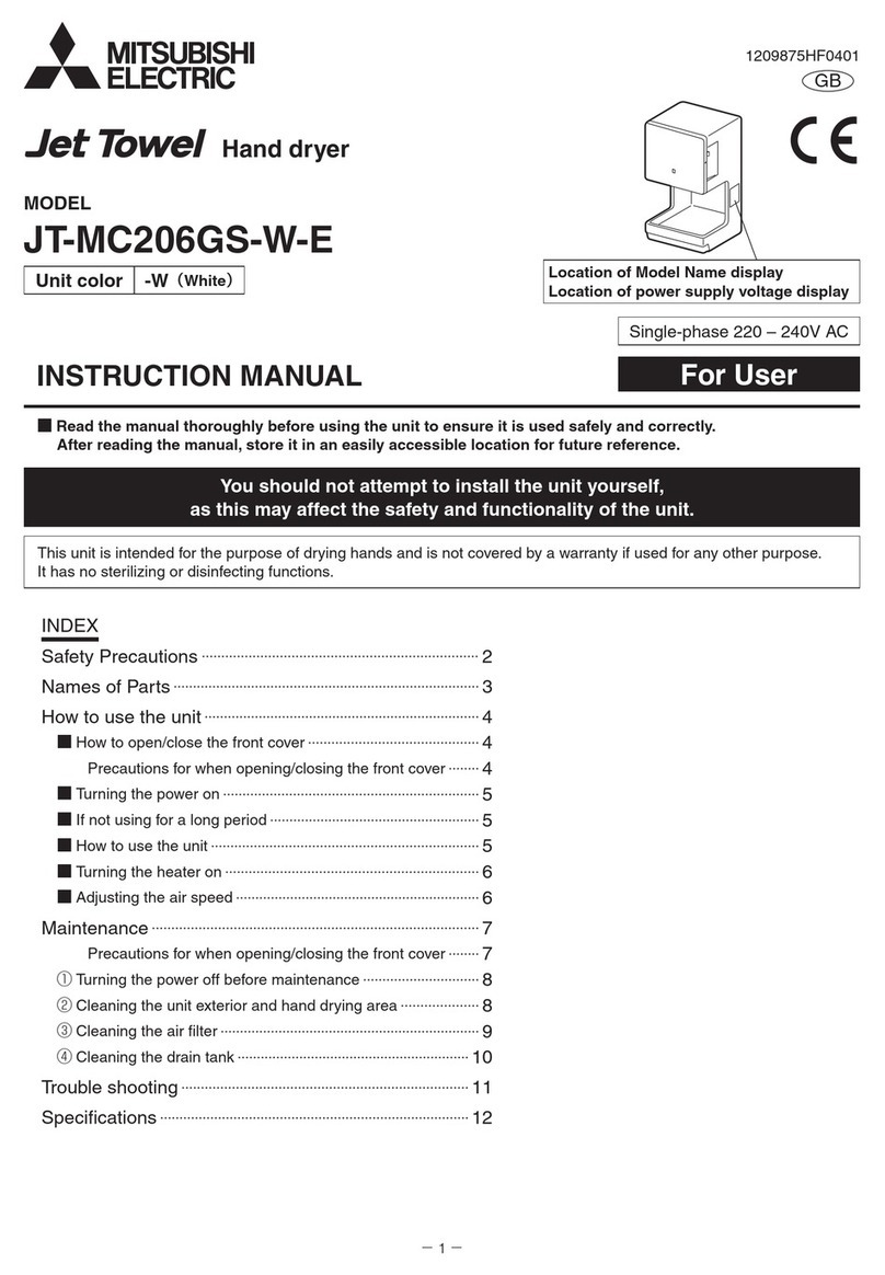 Mitsubishi JT-MC206GS-W-E instruction manual