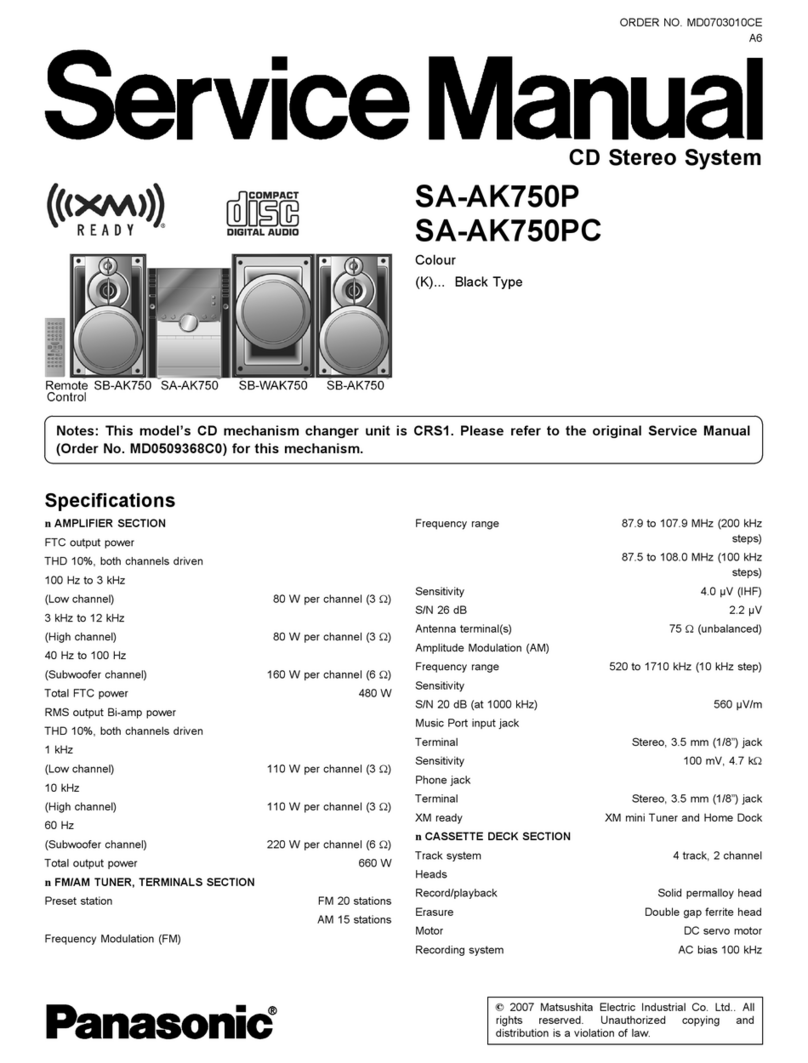 Panasonic SA-AK750P User manual