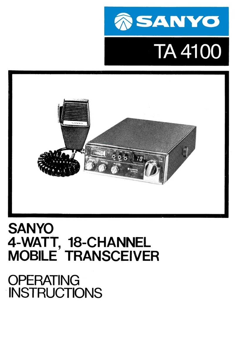 Sanyo TA 4100 operating instructions