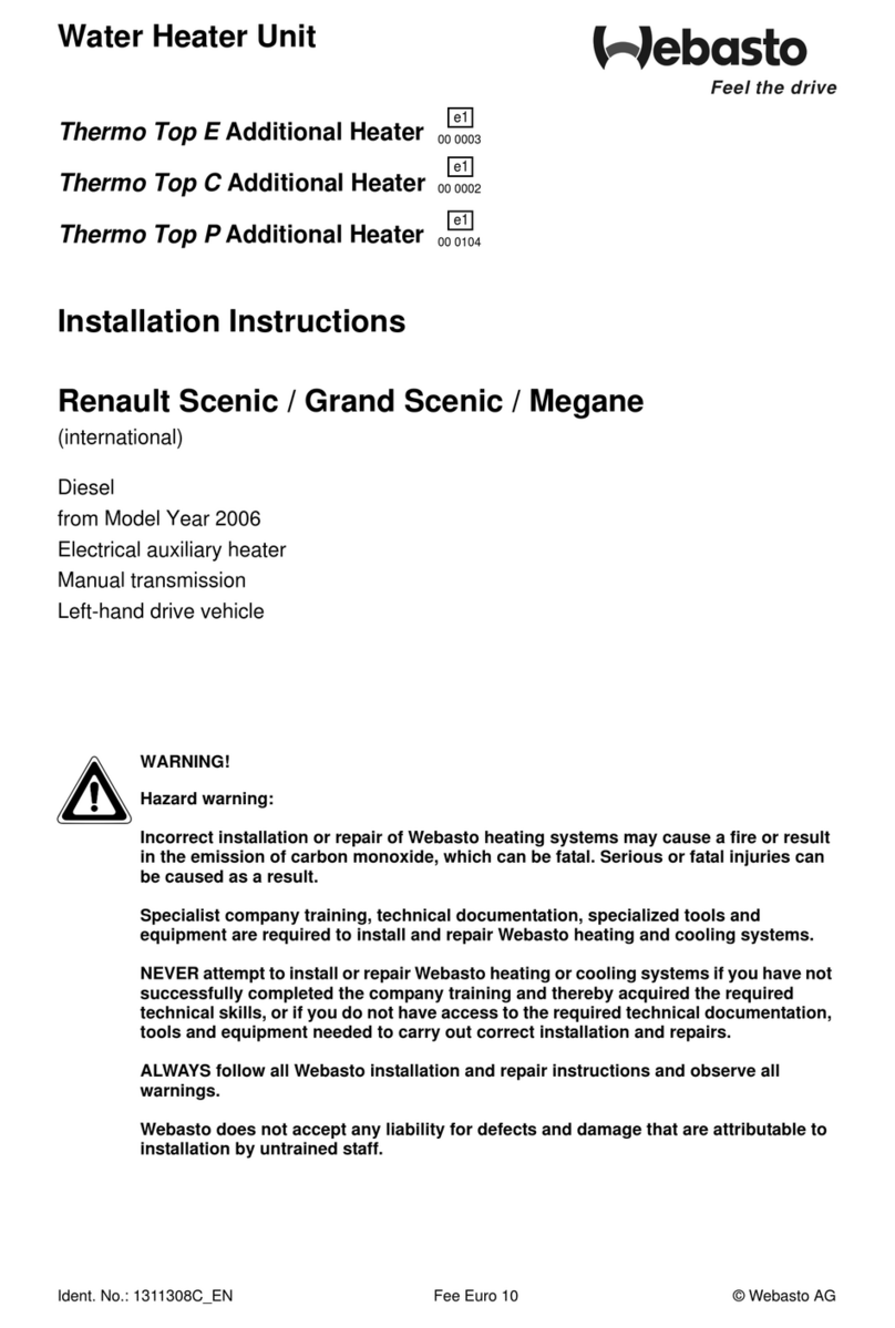 Webasto Thermo Top E User manual