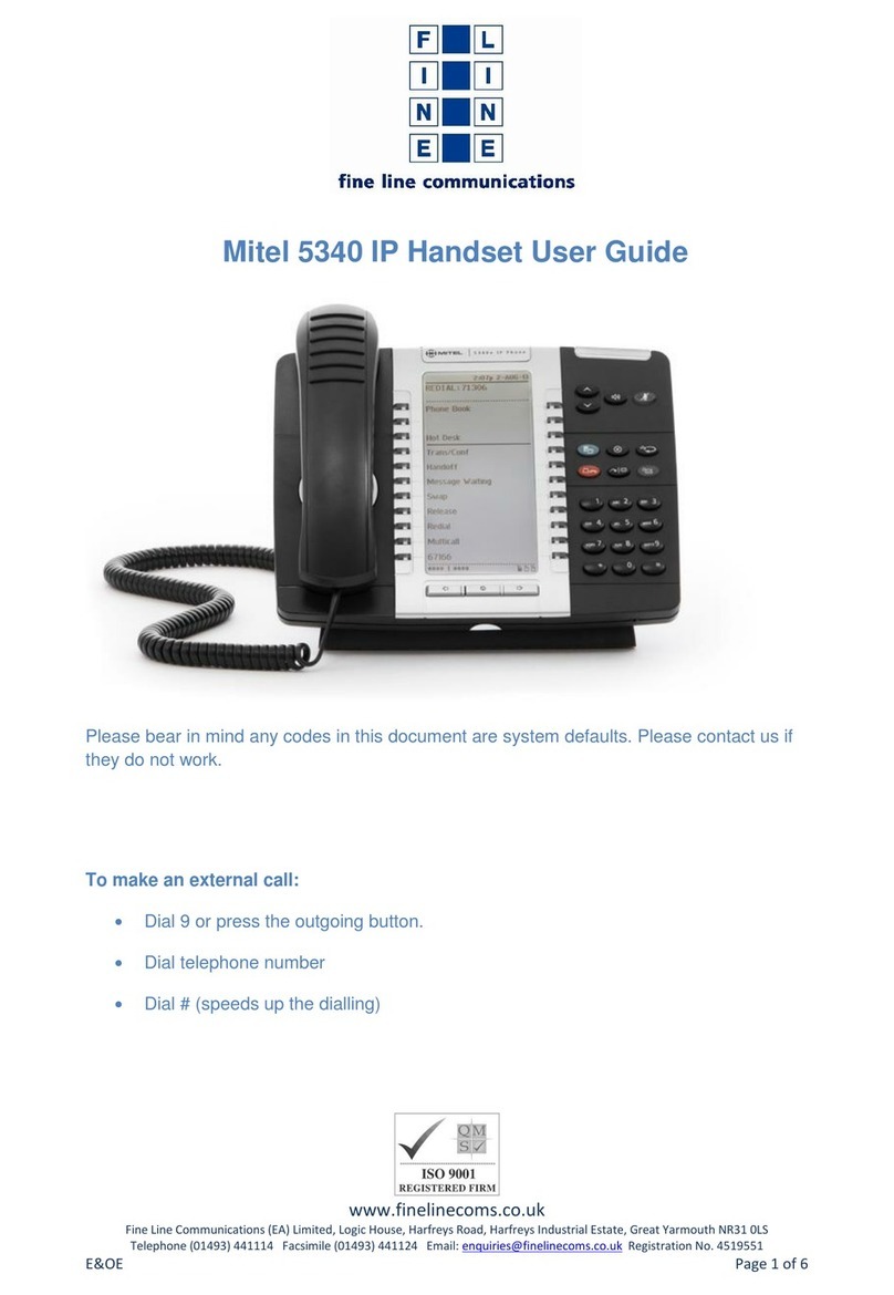 fine line Mitel 5340 user guide