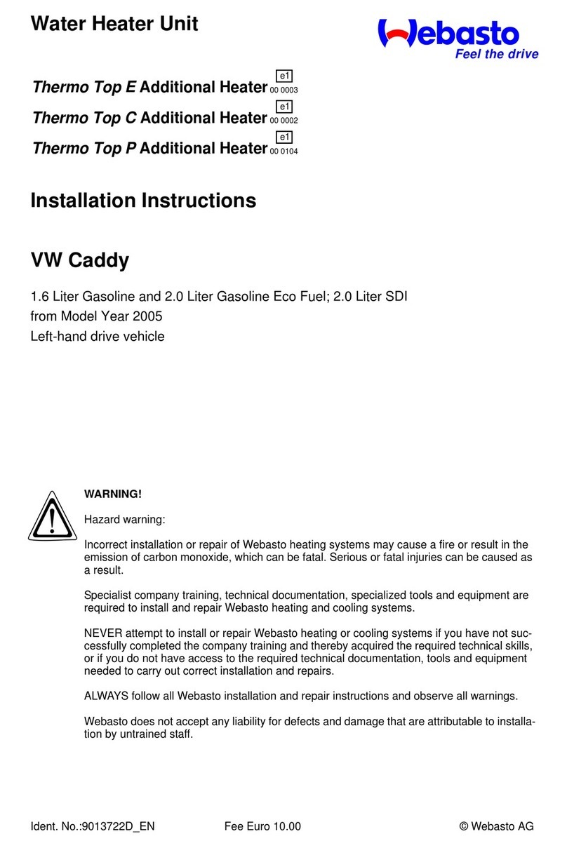 Webasto Thermo Top E User manual