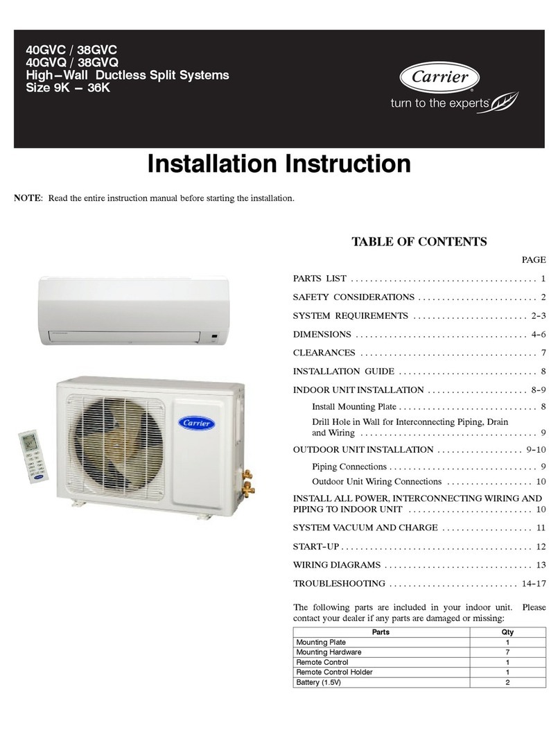 Carrier 40GVC User manual