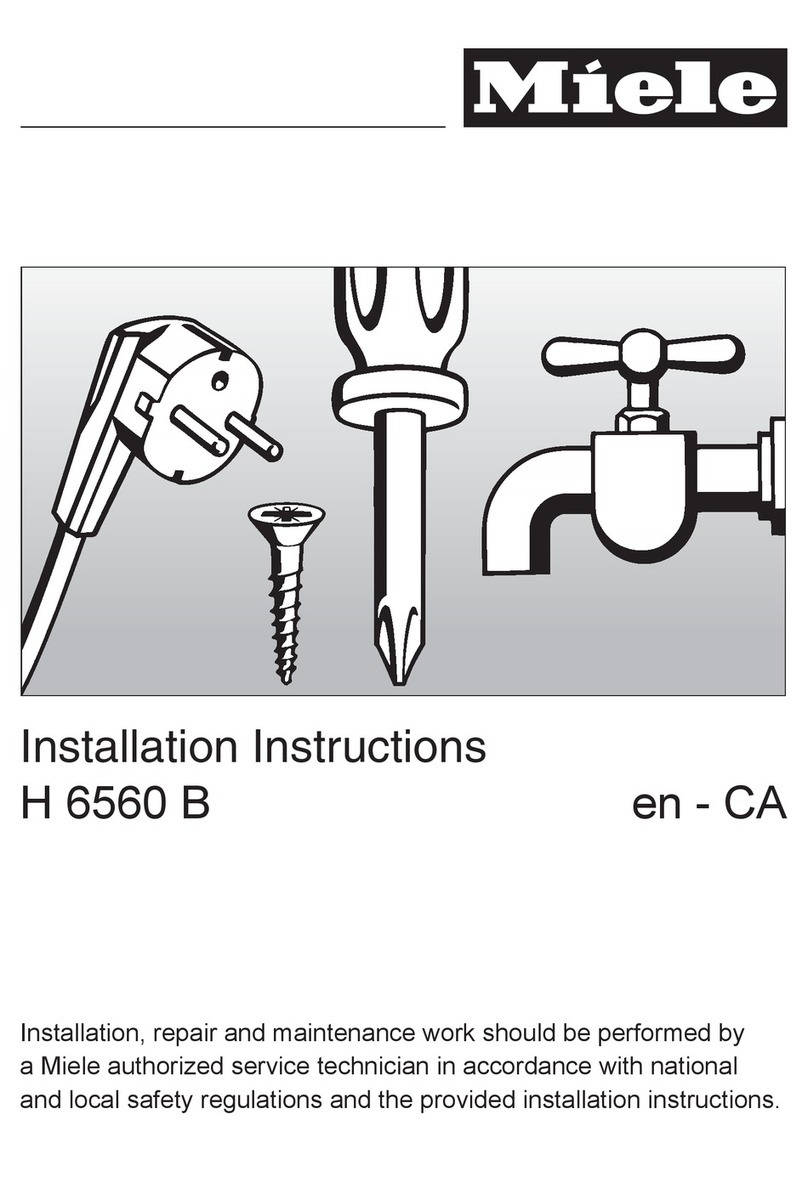 Miele H 6560 B installation instructions