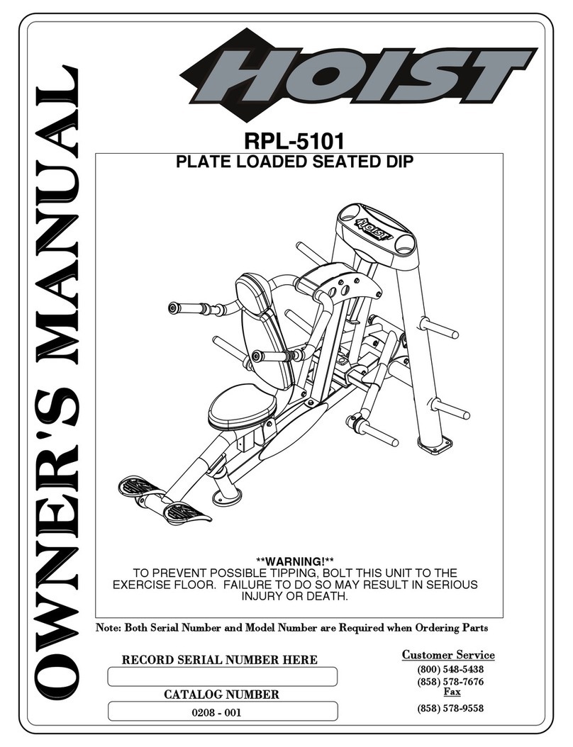 Hoist Fitness RPL-5101 owner's manual