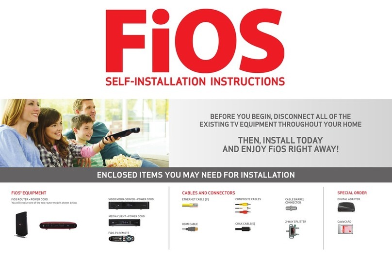 Verizon FiOS TV installation instructions