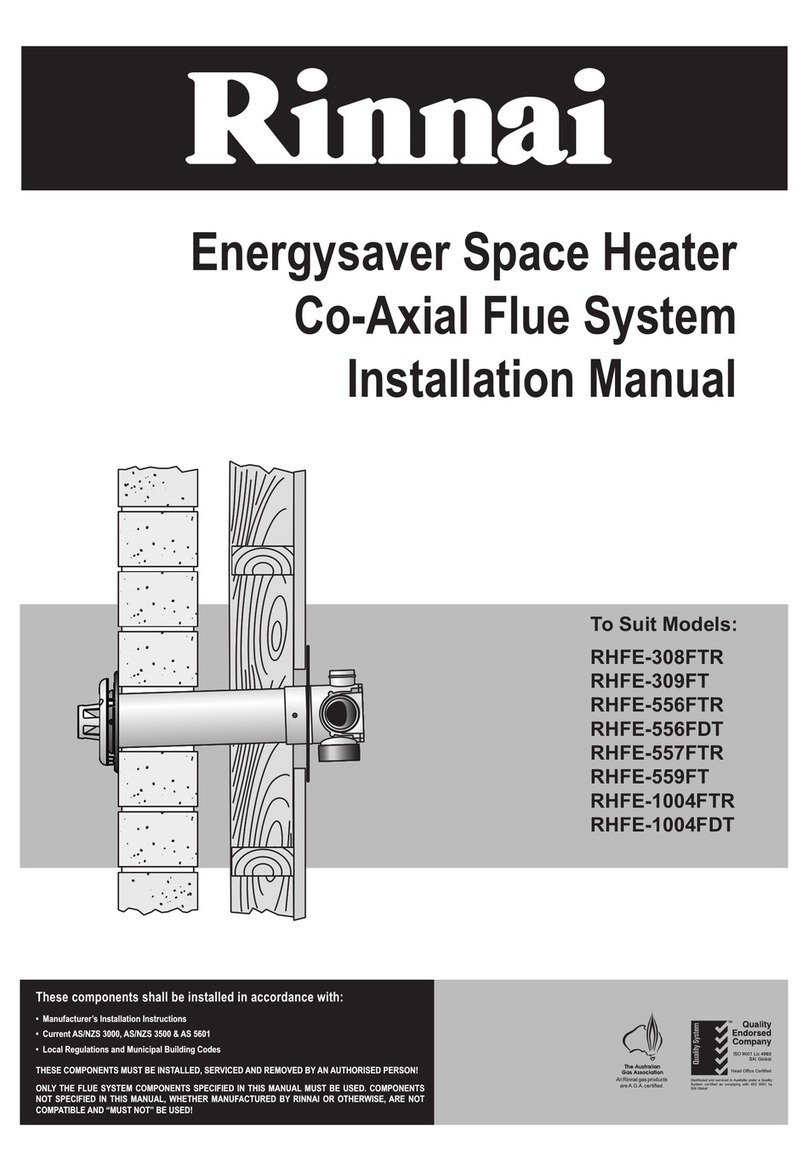 Rinnai ENERGYSAVER RHFE-308FTR User manual Rinnai ENERGYSAVER RHFE-308FTR User manual