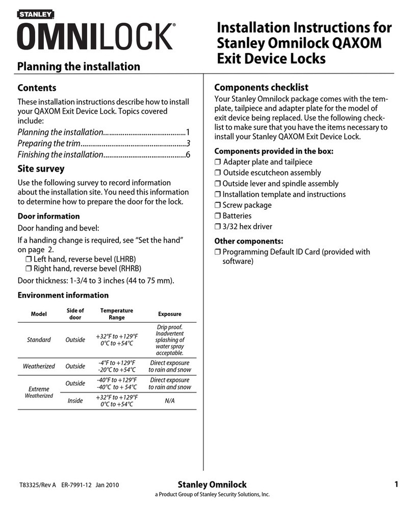 Stanley Omnilock QAXOM installation instructions