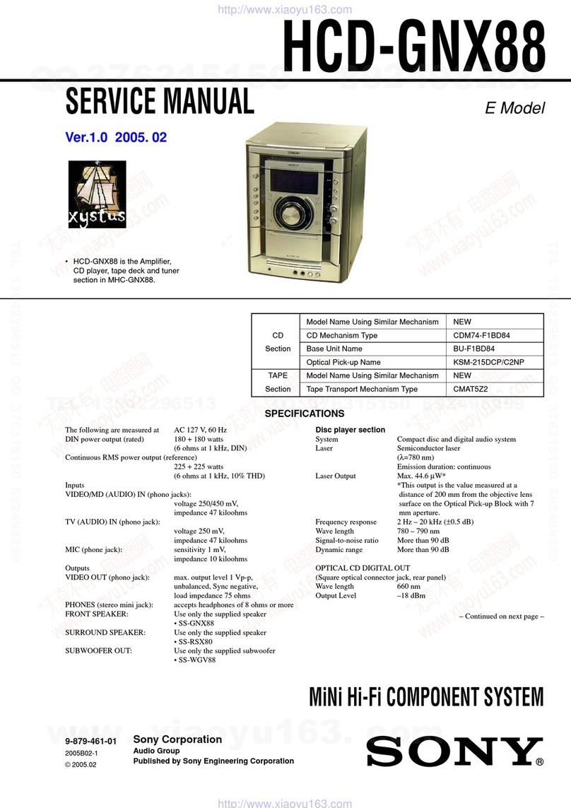 Sony HCD-GNX88 User manual