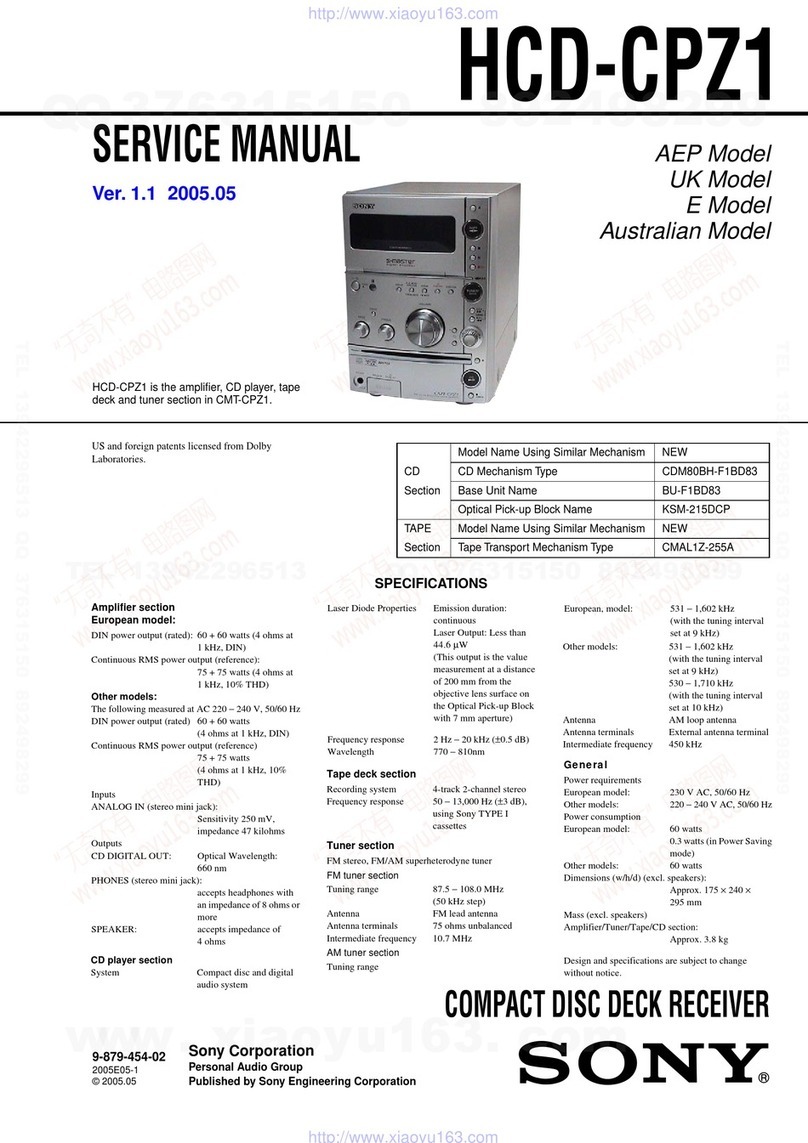 Sony HCD-CPZ1 User manual