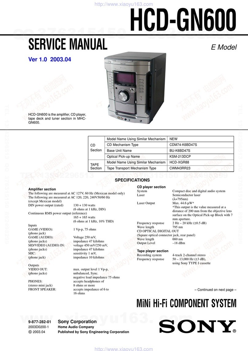 Sony HCD-GN600 User manual