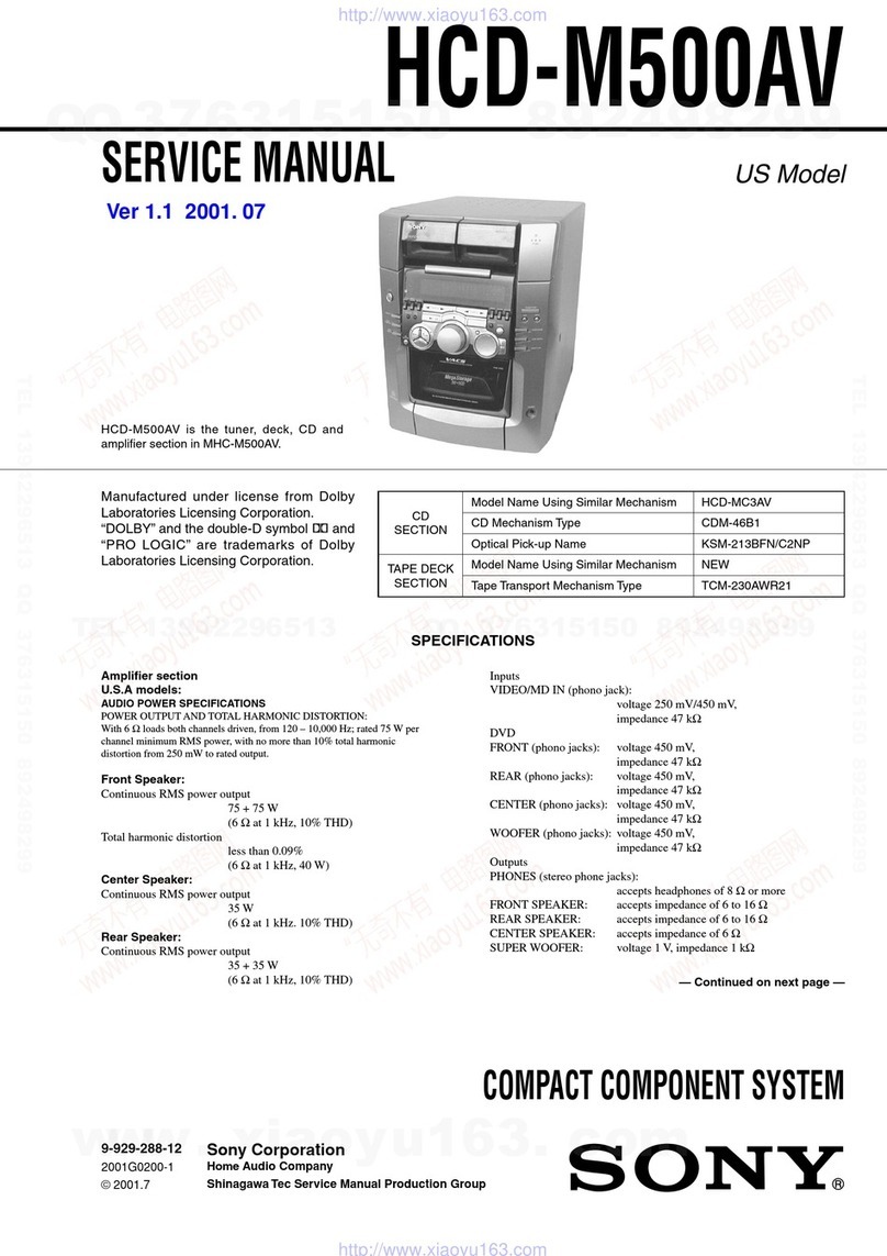 Sony HCD-M500AV User manual