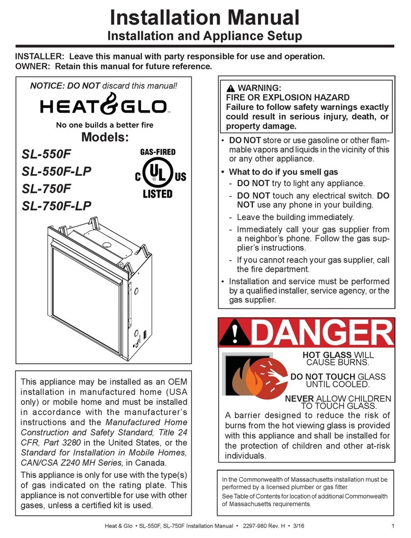 Heat & Glo SL-550F-LP installation manual