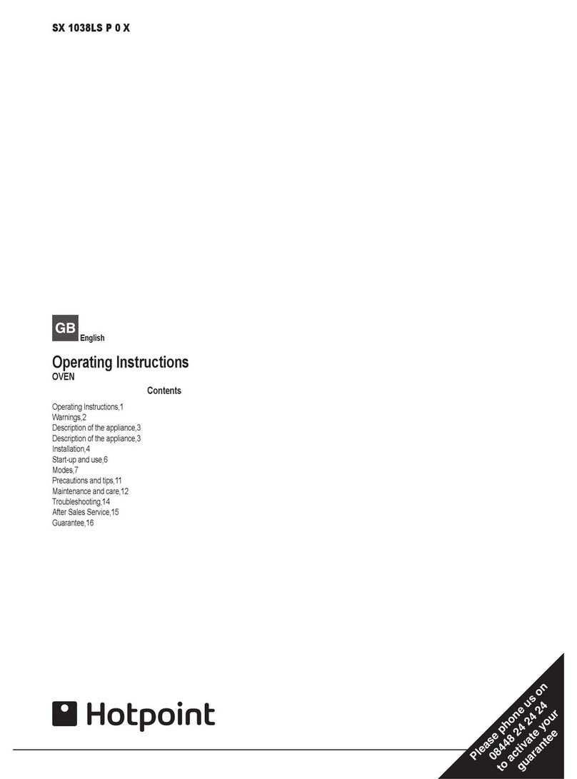 Hotpoint SX 1038LS P 0 X operating instructions