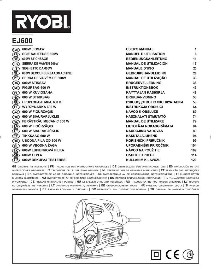 Ryobi EJ600 User manual