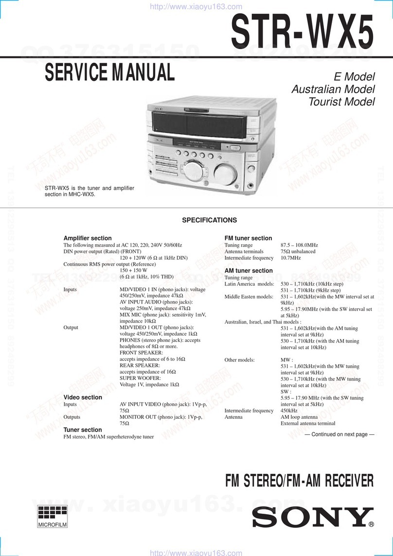 Sony STR-WX5 User manual