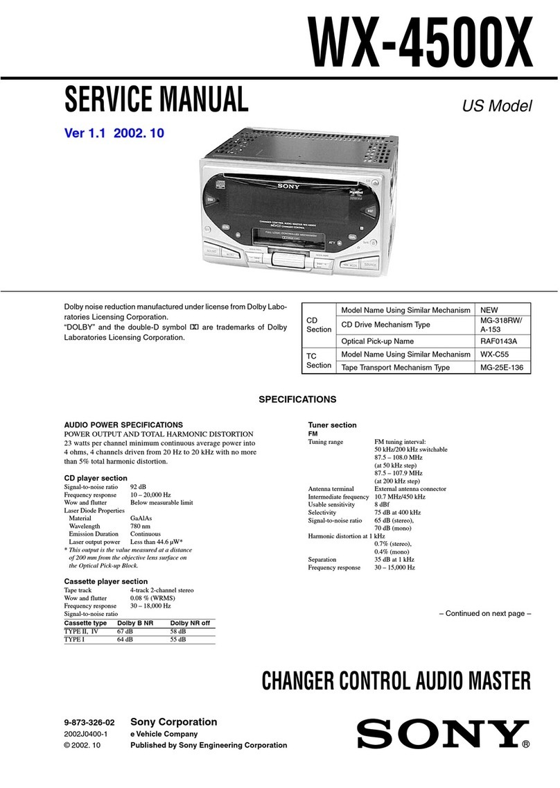 Sony WX-4500X Installation/Connections Service manual