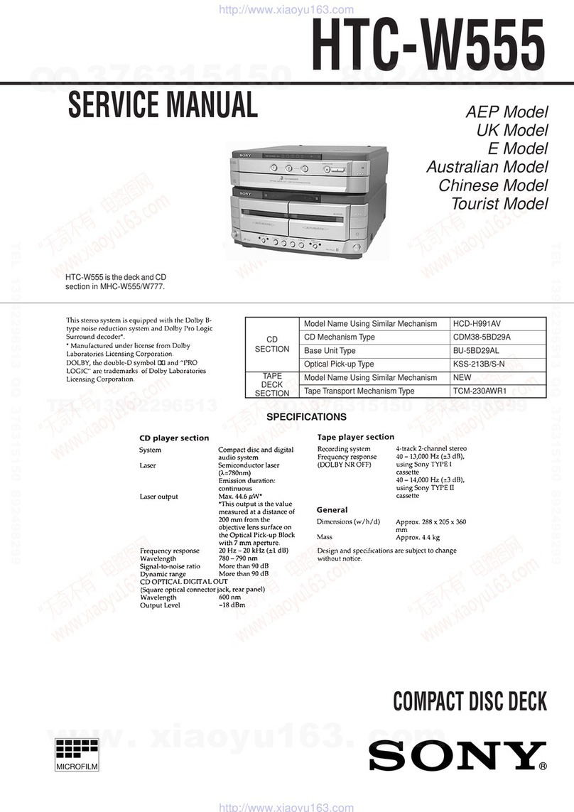 Sony HTC-W555 User manual