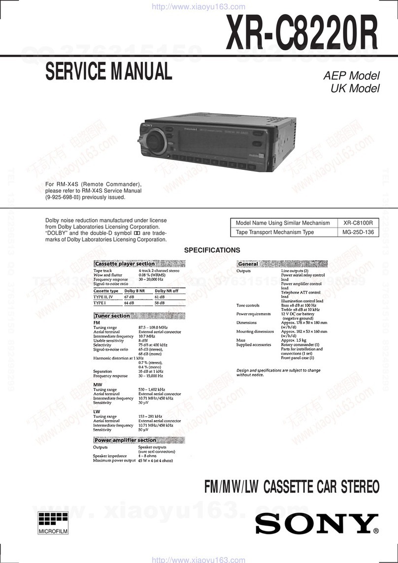 Sony XR-C8220R Service manual