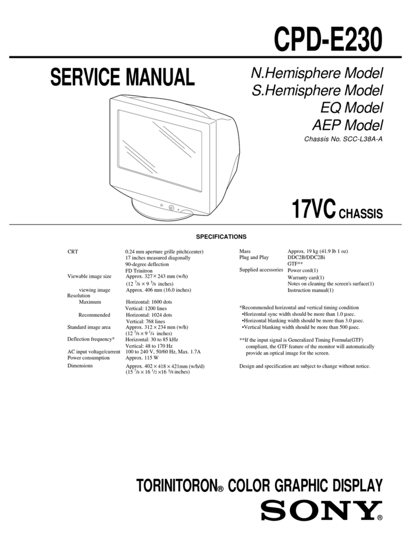 Sony Trinitron CPD-E230 User manual