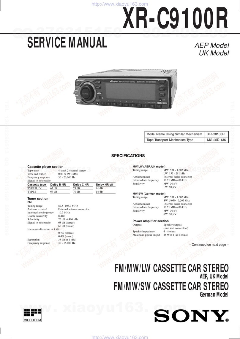 Sony XR-C9100R User manual
