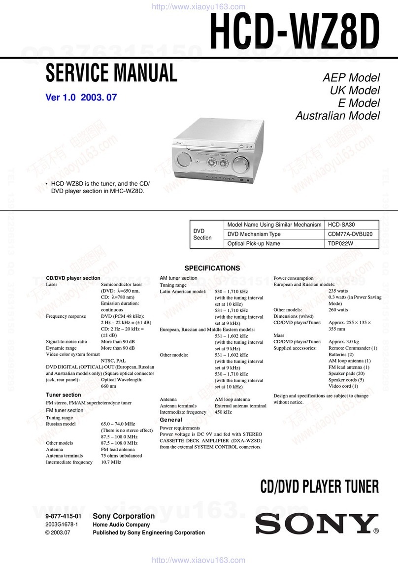 Sony HCD-WZ8D User manual