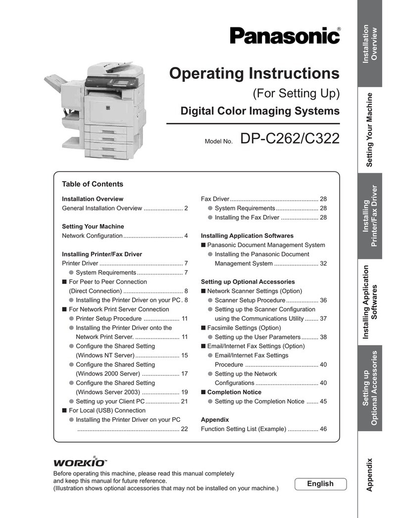 Panasonic Workio DP-C262 User manual