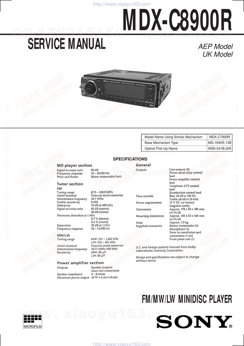 Sony MDX-C8900R Service manual