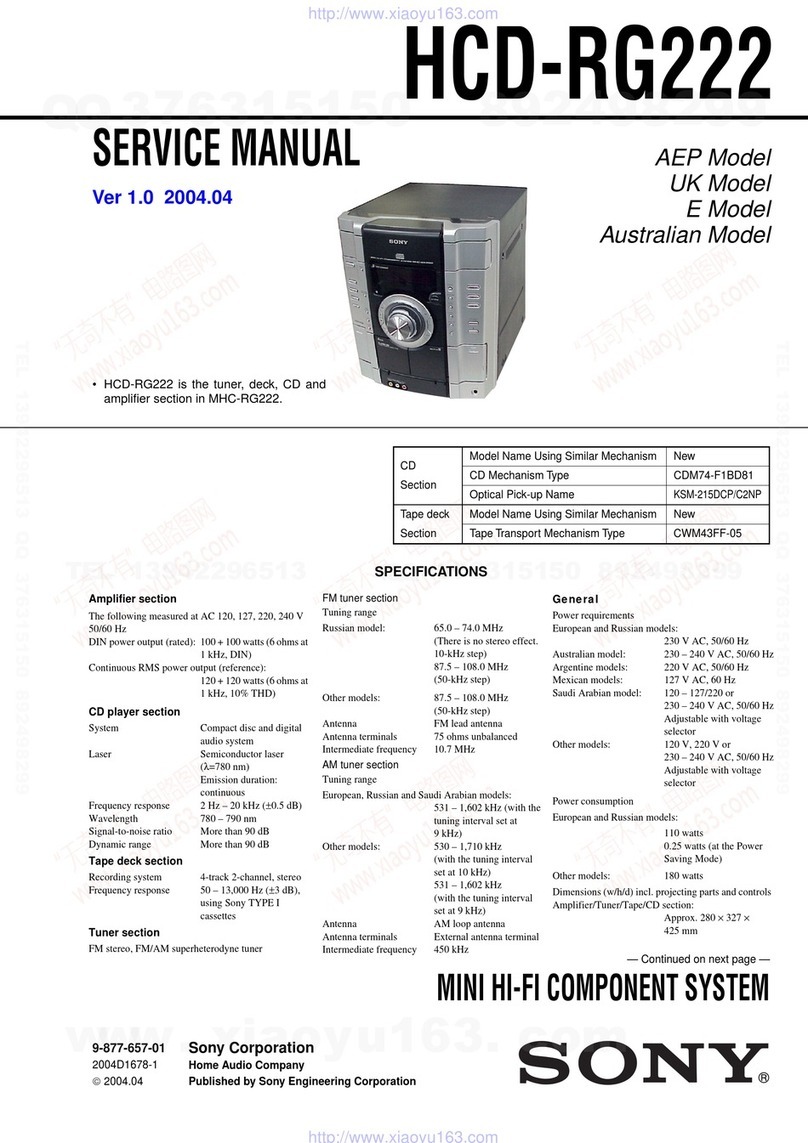 Sony HCD-RG222 Service manual