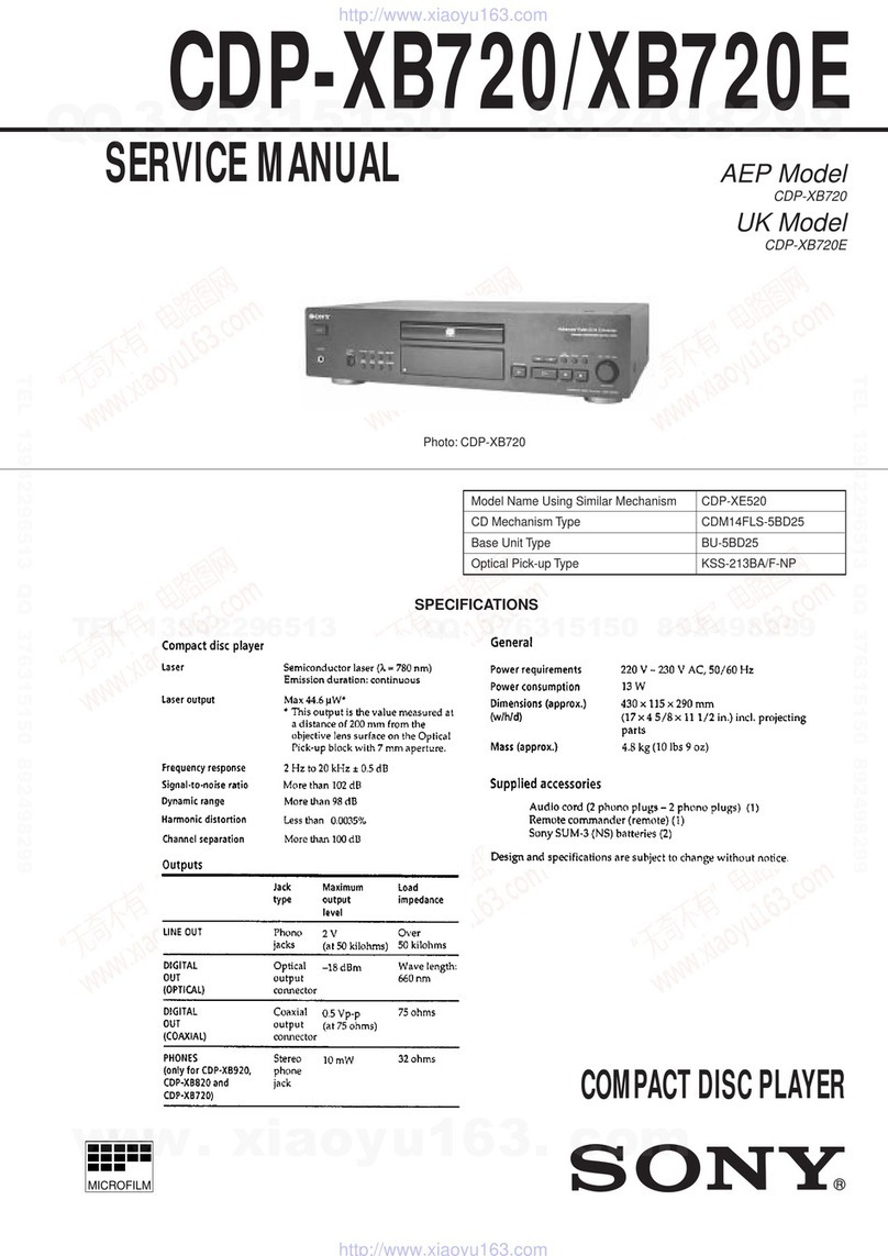 Sony CDP-XB720 User manual