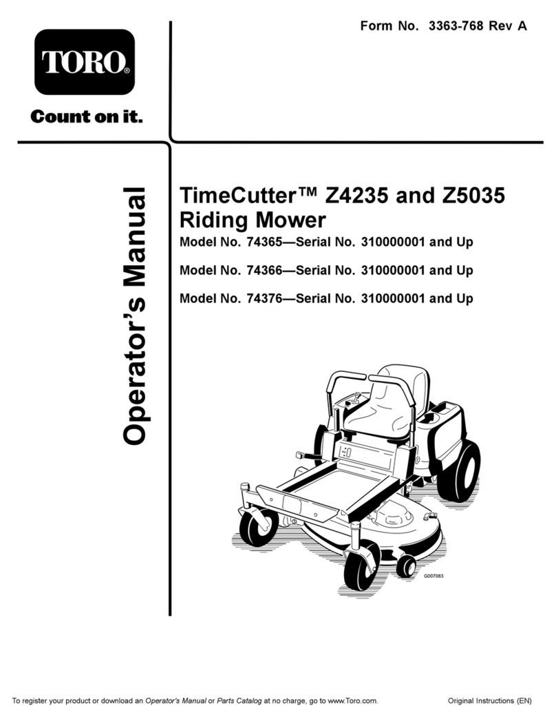 Toro TimeCutter Z4235 Operator's manual Toro TimeCutter Z4235 Operator's manual