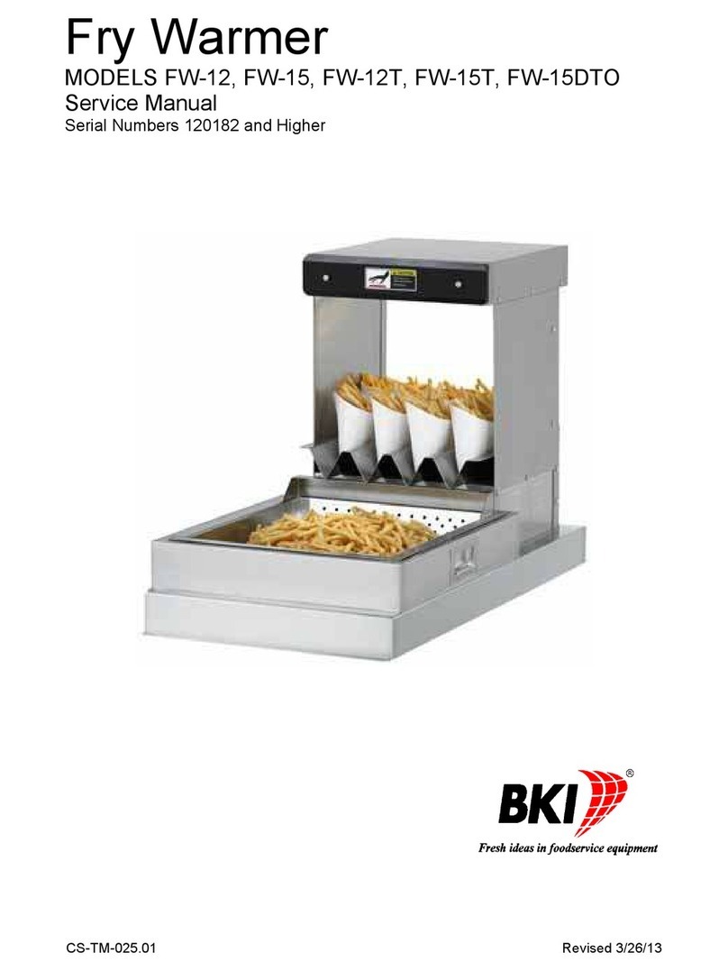BKI Fry Warmer FW-12 Service manual