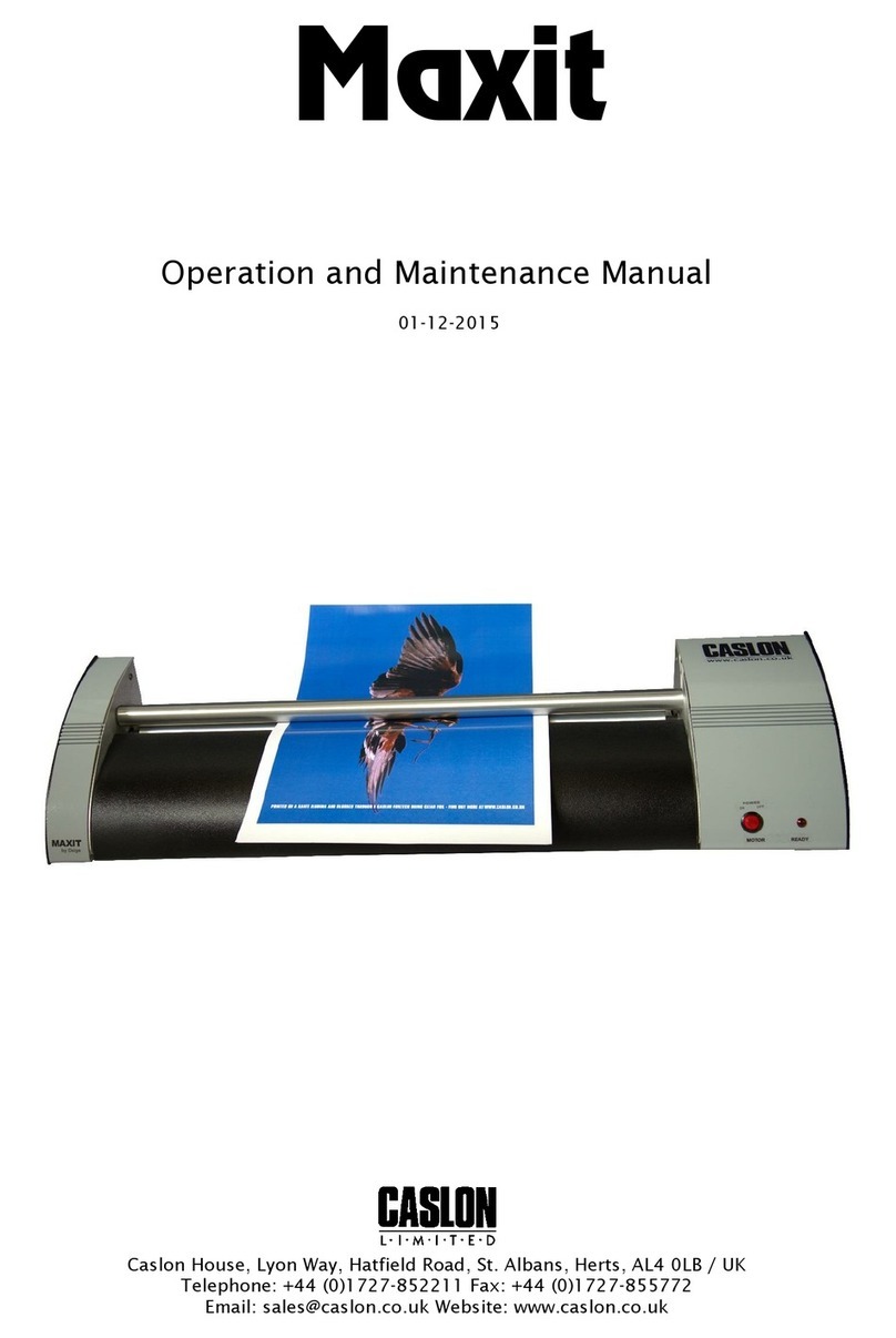 Caslon Maxit 305 Operation and maintenance manual