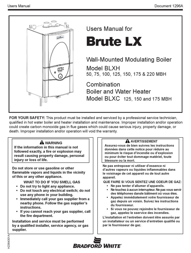 Bradford White Brute LX BLXCW-125 User manual