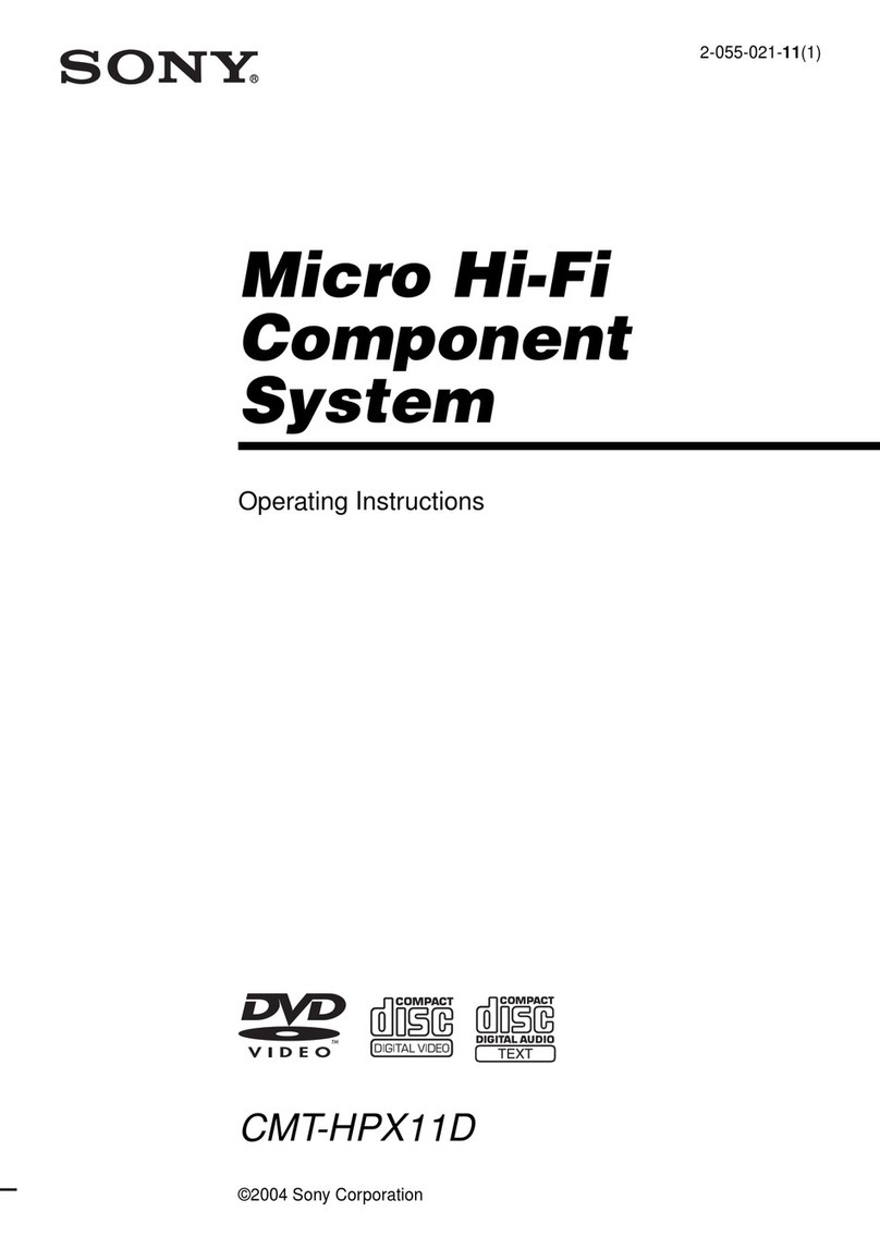 Sony CMT-HPX11D operating instructions
