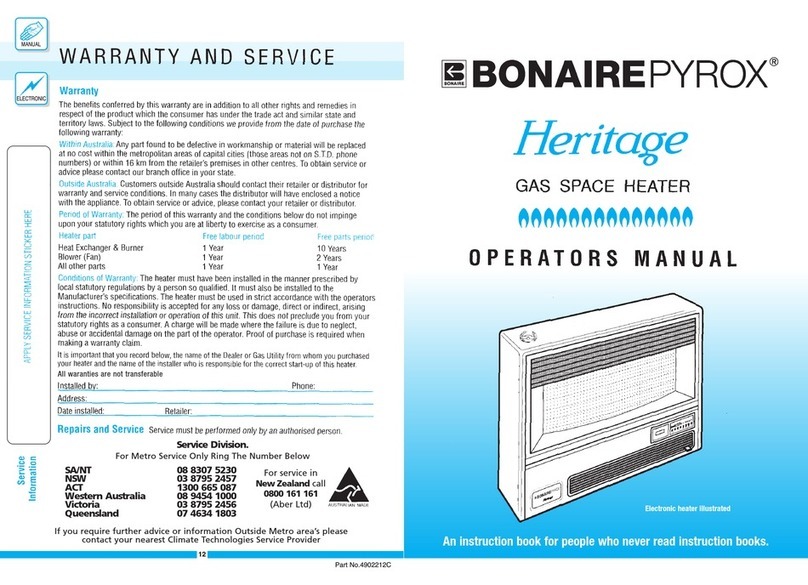 BONAIRE Pyrox Heritage Operator's manual